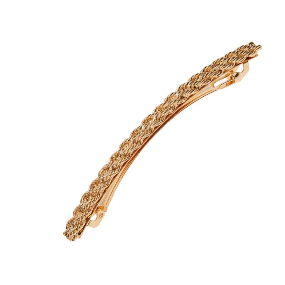 L. ERICKSON Nautical Rope Metal Long and Skinny Barrette